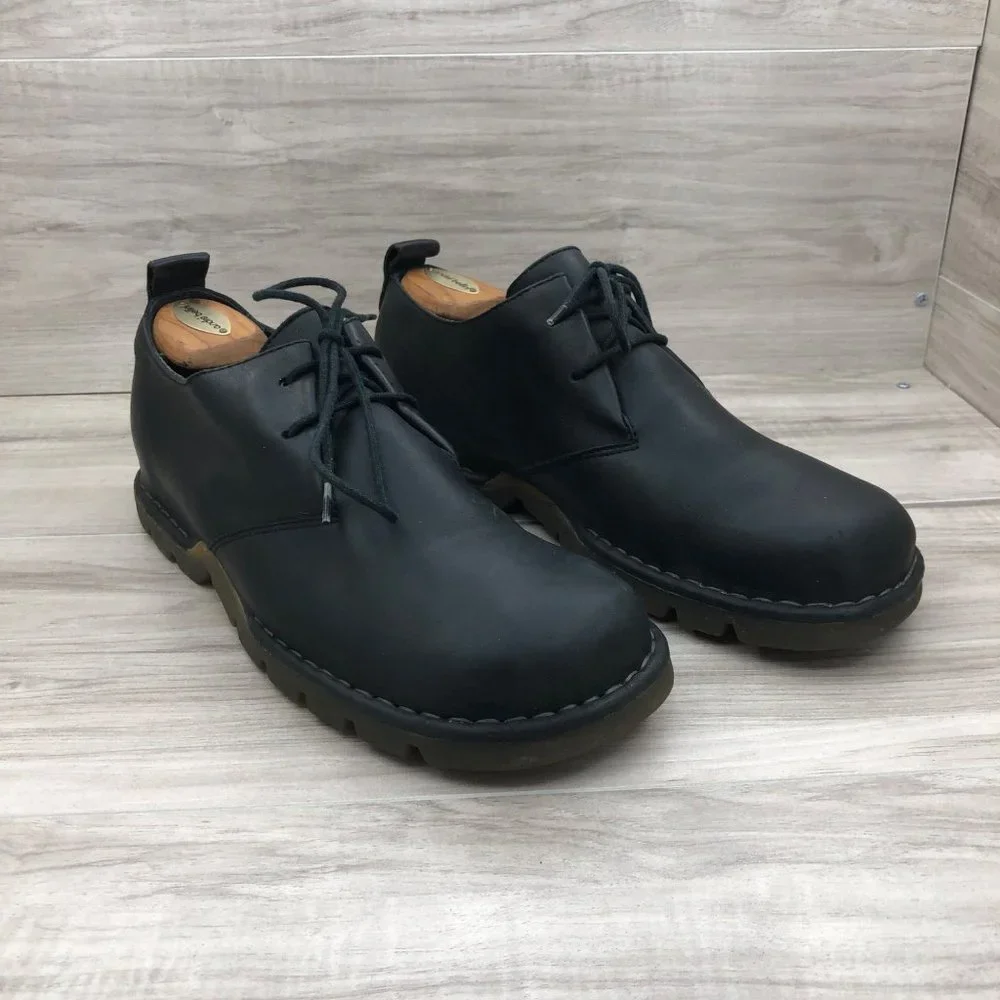 Cole Haan Shoes Mens 11 M Black Leather Lace Up Chunky Chukka Casual